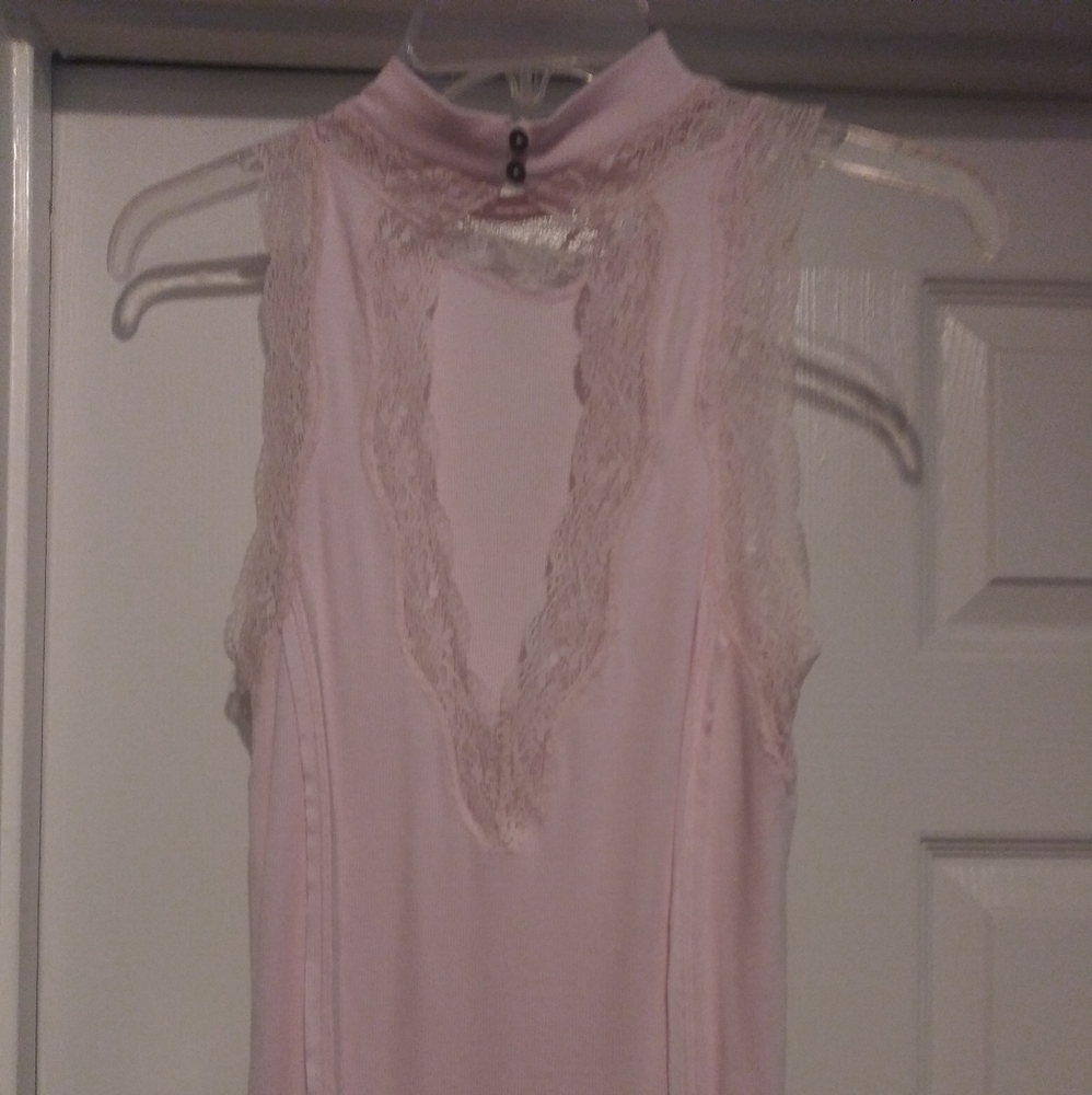 NWOT Free People sleeveless pink top